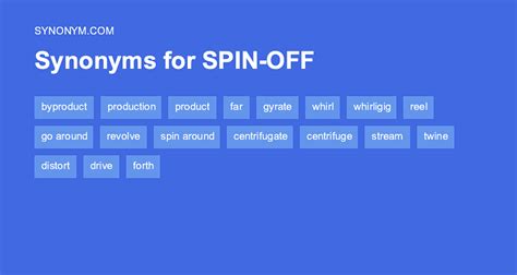 spin off synonym|spin off example.